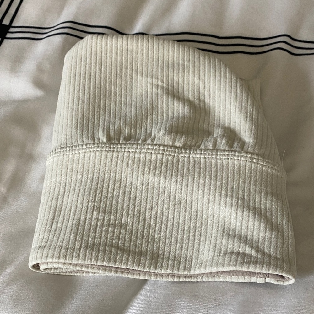 Lululemon One-Shoulder Ribbed Cream Top - Picture 6 of 7